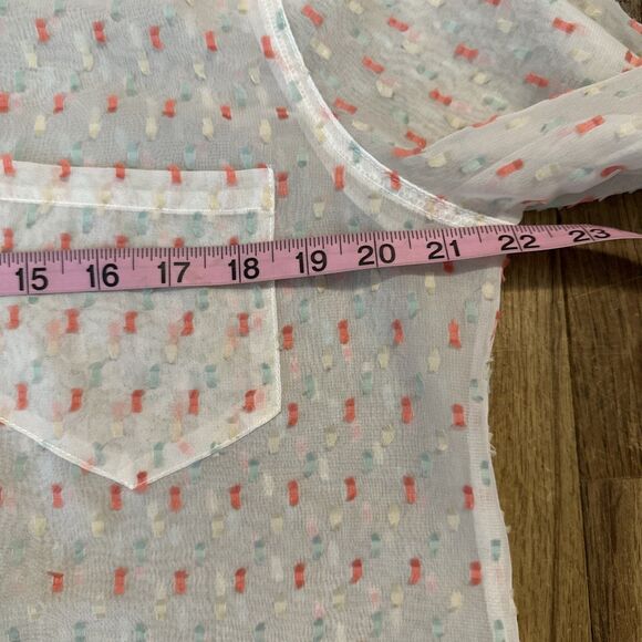 Hering Brazilian Sheer Blouse Geometric Boho Large‎ Colorful - Picture 4 of 8